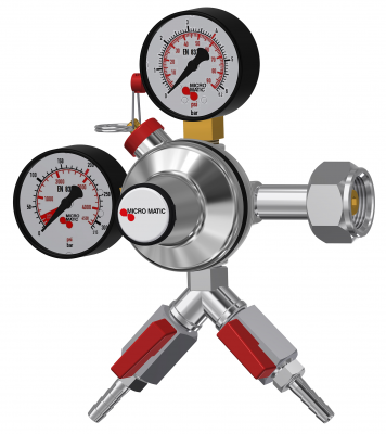 Редуктор Micro Matic Premium Plus 0-6/4bar 2 выхода, вентили отсечки в Ижевске